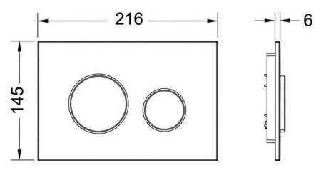 Кнопка смыва TECE Loop 9240626 хром 