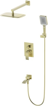 Душевая система встраиваемая WONZON & WOGHAND, Брашированное золото (WW-88939009A-BG) 