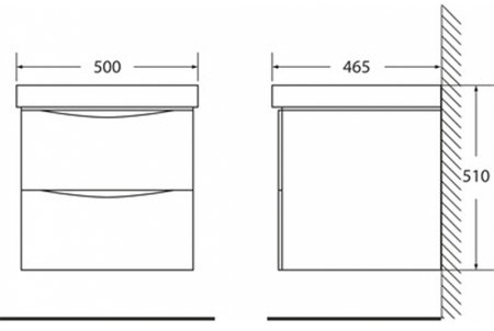 Раковина BelBagno Fly 50 BB500-LV-CER-N Белая 