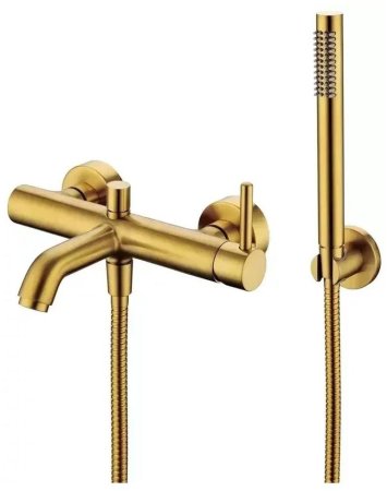 Смеситель для ванны Grocenberg GB8099GL, брашированное золото 