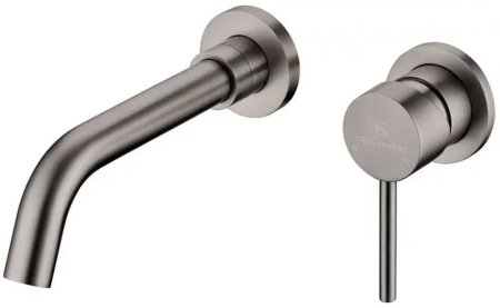 Смеситель для раковины встраиваемый Grocenberg GB511BG, графит 