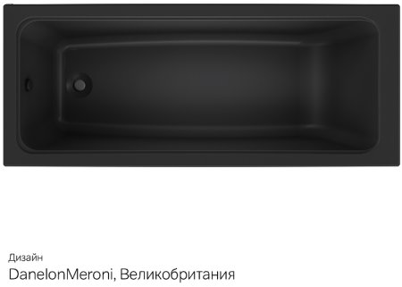 Акриловая ванна AM.PM Gem 170х70 W90A-170-070B-A Черная матовая без гидромассажа 