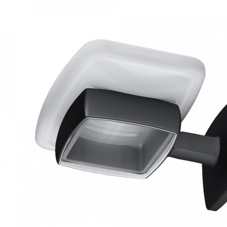 Мыльница AM.PM Gem A9034222 Черная Белая 