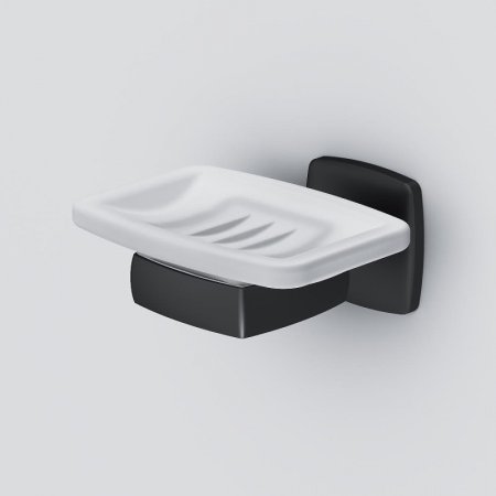 Мыльница AM.PM Gem A9034222 Черная Белая 