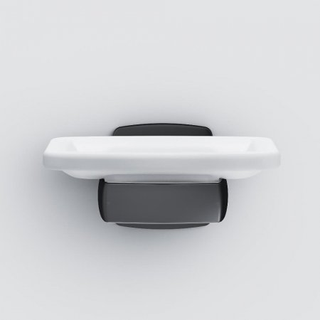 Мыльница AM.PM Gem A9034222 Черная Белая 