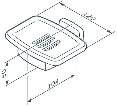Мыльница AM.PM Gem A9034222 Черная Белая 