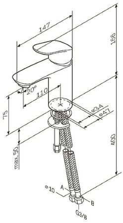 Смеситель для раковины AM.PM Like F8093016 Хром 