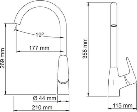 Смеситель для кухонной мойки WasserKRAFT Vils 5607 