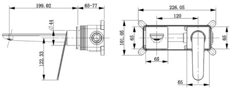 Смеситель для раковины Bronze de Luxe Icon 7006CB Черный матовый 