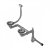 Сифон для мойки WK-1.5-IN с прямоугольным переливом 