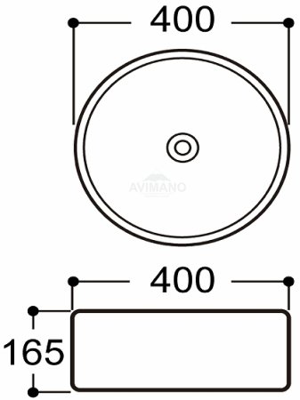 Раковина-чаша Avimano Emotion 40 1243012 Черная матовая 