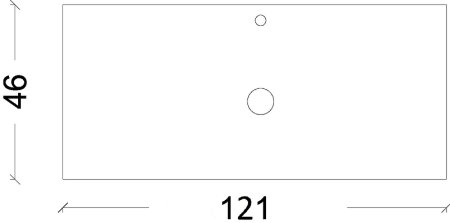 Столешница под раковину Boheme Armadi Art Vallessi 120 840-120-А Черная 