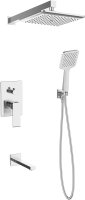 Душевая система ESKO скрытого монтажа 7в1 Squared Chrome (7in1 SQ)