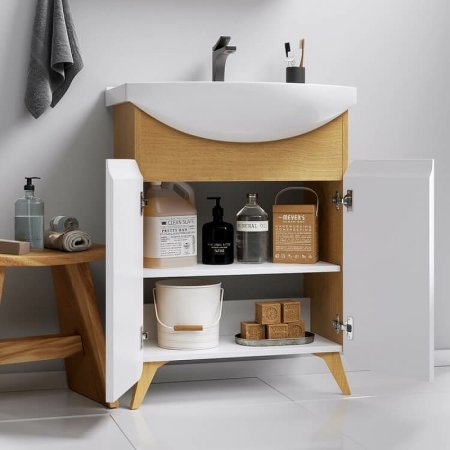 Тумба под раковину Aqwella Basic 65 BAS0106DZ Дуб золотой 