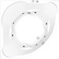 Акриловая ванна Bas Ривьера 161x161 см с гидромассажем