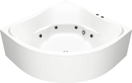 Акриловая ванна Bas Ривьера 161x161 см с гидромассажем 