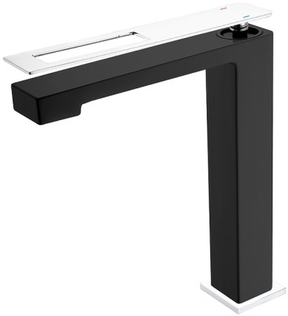 Смеситель для раковины Boheme Q 142-BCR Черный Хром 