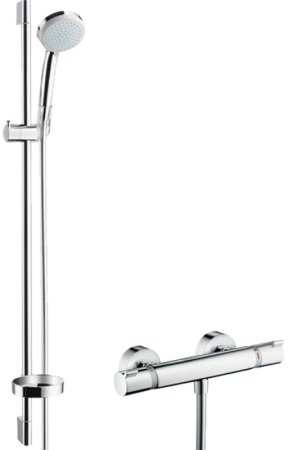 Смеситель для душа Hansgrohe Croma 100 Vario EcoSmart 27033000 с термостатом Хром 
