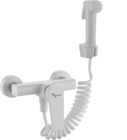 Смеситель душевой Plstart с гигиенической лейкой белый/хром (PL5713-8)