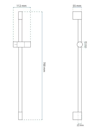 Душевая штанга 70 см Rea REA-P5981 