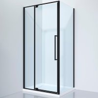 Душевой уголок Black&White Stellar Wind S818 BC 100x80 8181000 профиль Черный матовый стекло прозрачное