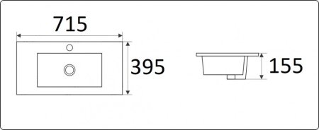Умывальник CeramaLux 9393-70 