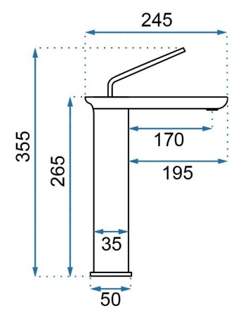 Смеситель для раковины без донного клапана Rea Modo REA-B5665 