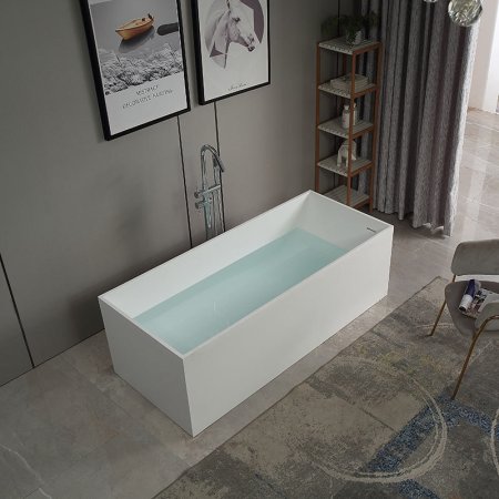 Ванна из искусственного камня ABBER Stein AS9642-1.8 белая матовая 