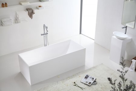 Ванна из искусственного камня ABBER Stein AS9642-1.8 белая матовая 