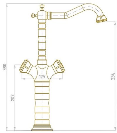 Смеситель для кухни Bronze de Luxe Royal 21973K/1 Бронза 