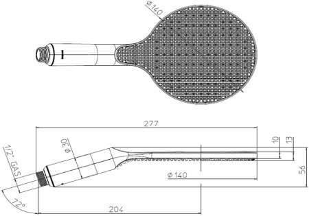 Ручной душ Bossini Apice B00900.045 Белый матовый 