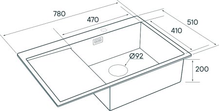 Мойка кухонная Paulmark Elde PM807851-BSR брашированная нержавеющая сталь 