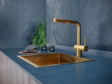 Смеситель Paulmark Dosse Do214418-BG для кухонной мойки 