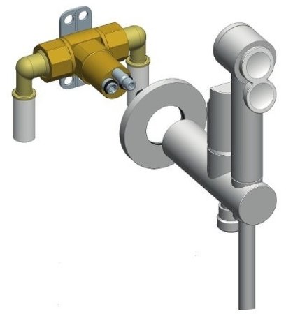 Гигиенический душ со смесителем Fima Carlo Frattini Collettivita F2320/1NNS Черный матовый 