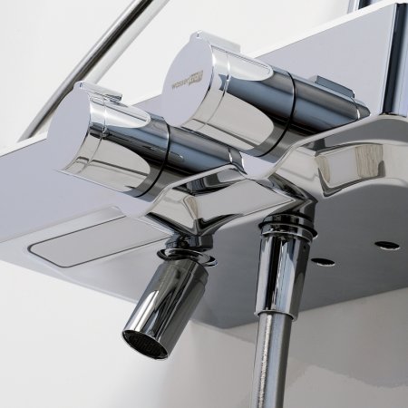 Душевая система WasserKRAFT A113.067.065.CH Thermo с термостатом Хром Белая 