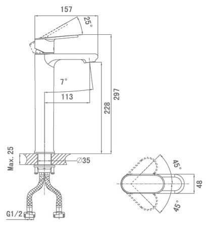Смеситель D&K Speyer Rhein DA1312001 для раковины 