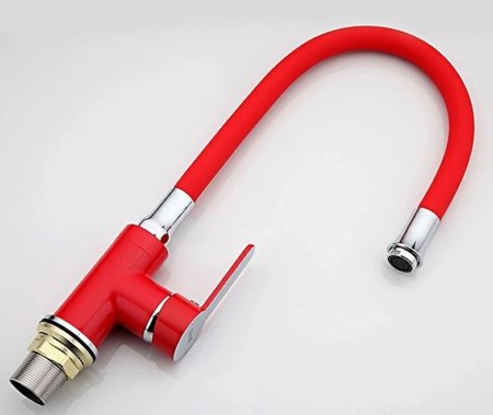 Смеситель для кухни Frap H43 F4043 Красный Хром 