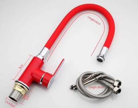 Смеситель для кухни Frap H43 F4043 Красный Хром 