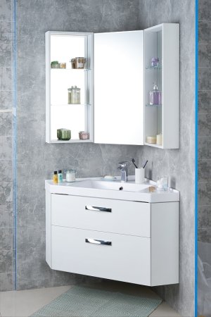 Тумба под раковину Aquaton Кантара 78 1A205601ANW70 угловая подвесная Дуб полярный 