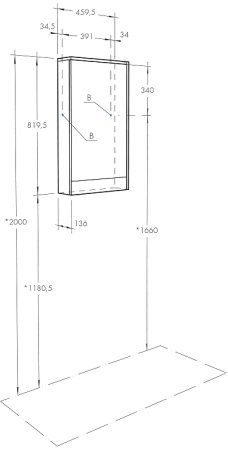 Зеркальный шкаф Aquaton Эмма 46 1A221802EAD80 Белый Дуб наварра 