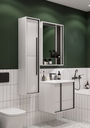 Зеркало Aquaton Ривьера 60 1A238902RVX20 с подсветкой Белый матовый 