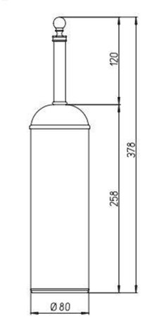 Ершик для унитаза Paini Duomo 88CR061 Хром 