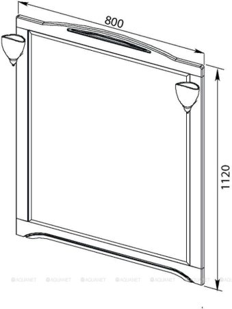 Зеркало Aquanet Луис 80 бежевый 