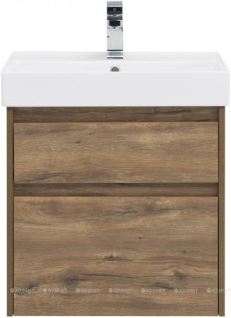Тумба с раковиной Aquanet Nova Lite 60 дуб рустикальный (2 ящика) 