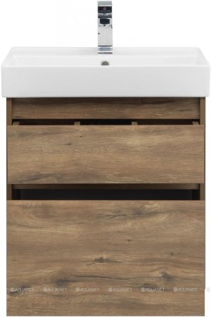 Тумба с раковиной Aquanet Nova Lite 60 дуб рустикальный (2 ящика) 