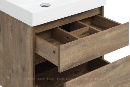 Тумба с раковиной Aquanet Nova Lite 60 дуб рустикальный (2 ящика) 