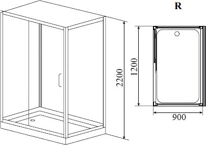 Душевая кабина Timo Helma Н-520 R 