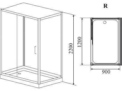 Душевая кабина Timo Helma Н-520 R 
