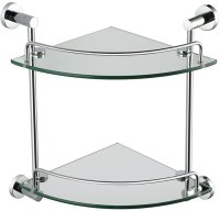 Стеклянная полка Melana MLN-SY3004 угловая Хром
