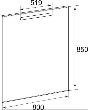 Зеркало Roca The Gap 80 ZRU9302689 с подсветкой с системой антизапотевания 